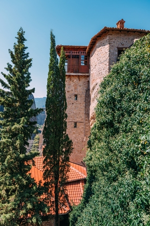 Meteora monasteries, Greece. Details from the Monastery of Rousanou or St. Barbaraの写真素材