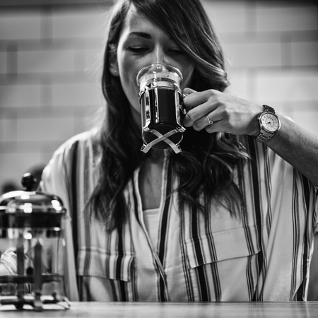 French press coffeeの写真素材