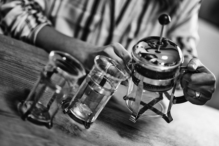 French press coffeeの写真素材