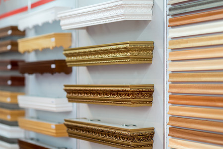 Selection of picture frames on displayの写真素材