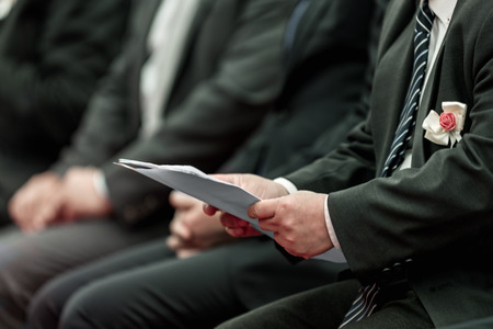 Business people sitting on conferenceの写真素材