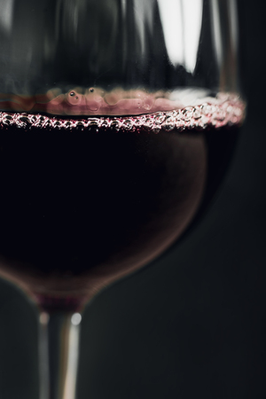 Glass Of Red Wine Close-Upの写真素材