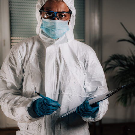 Portrait of a Crime Scene Investigatorの写真素材