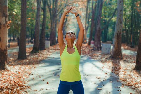 Women Exercising Outdoors, Park, Nature