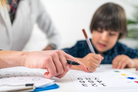Psychology Test for Children - Toddler Doing Logic Test with Numbers