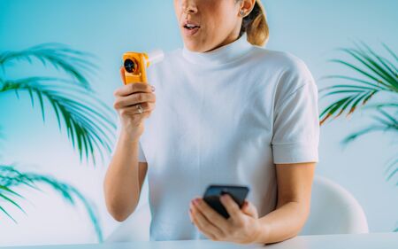 Monitoring Respiratory Illness with Spirometerの写真素材