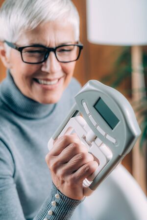 Digital Hand Grip Dynamometer for Strength Measurementの写真素材