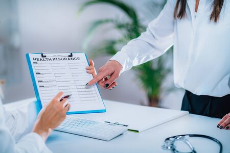 Health Insurance Claim Form. Patient Signing Form.の写真素材