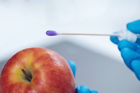 Testing Apple Fruit for Pesticide Residue, Laboratory Analysisの写真素材