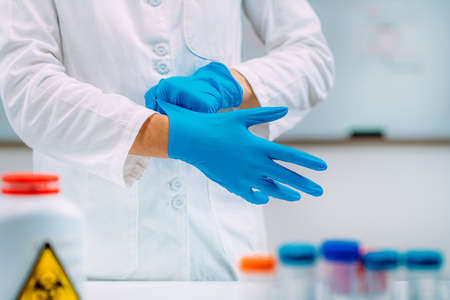 Laboratory Safety Equipment. Protective Gloves.