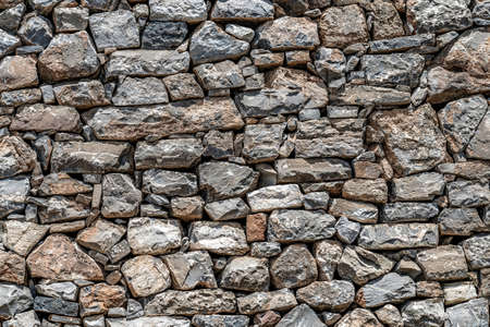 Old Grey Stone Wallの写真素材