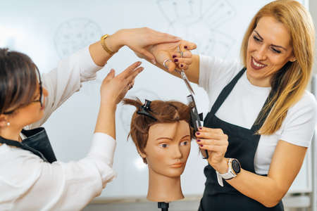 Haircutting Class - Practice lessons for Hairdressersの写真素材