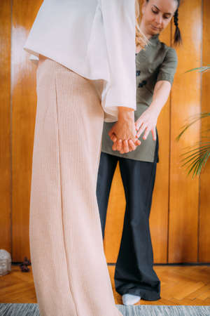 Vishuddha Chakra Stimulation Through Movement.の写真素材