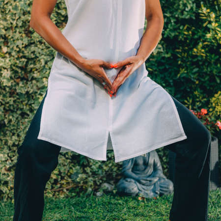 Hara Line Chakra Alignment and Energy Centering Techniqueの写真素材