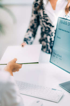 Signing Healthcare Medical Data Formの写真素材