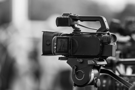 TV Camera Recording a Publicity Event