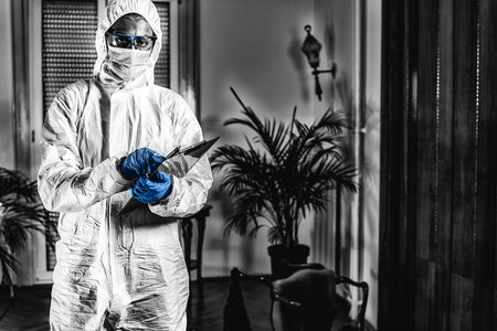 Portrait of a Crime Scene Investigatorの写真素材