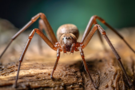 Brown Recluse spider, arachnid known for its venomous bite and secretive nature. Generative AI.の素材