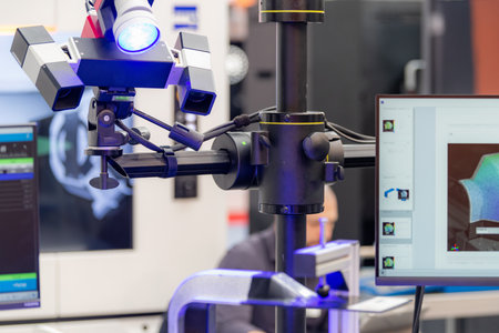 Scanning box, the optical measuring machine providing fast and precise measurements for quality control in production and manufacturing to enhance efficiency and ensure superior product standardsの写真素材