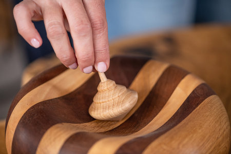 Handcrafted Wooden Spinner with Smooth Polished Surface