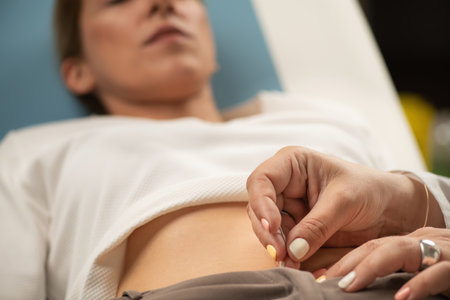 Stress relief acupuncture pointsの写真素材