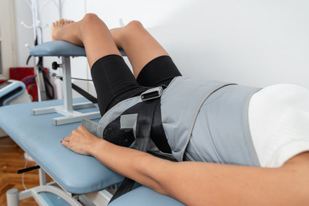 Mechanical traction is used to relieve back pain and stiffness by gently stretching the spine,...