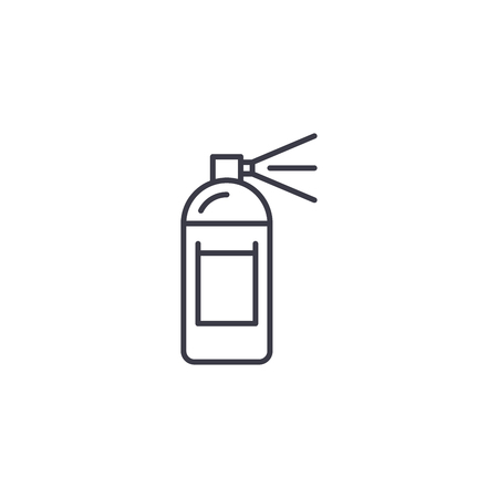 Aerosol paint line icon, vector illustration. Aerosol paint linear concept sign.のイラスト素材