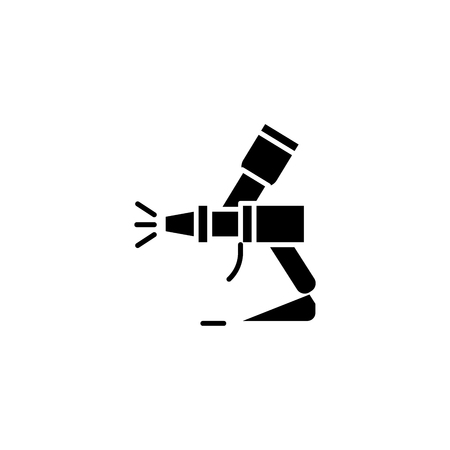 Car painting black icon concept. Car painting flat  vector symbol, sign, illustration.のイラスト素材