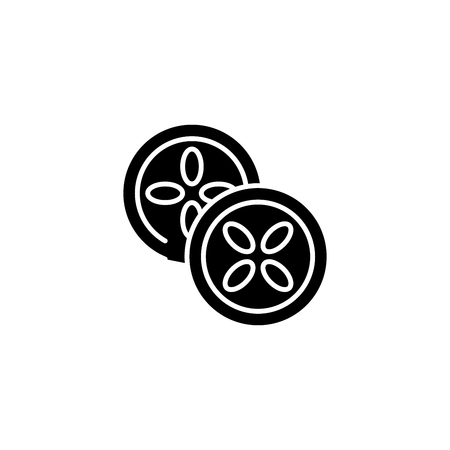 Citrus fruit black icon concept. Citrus fruit flat  vector symbol, sign, illustration.のイラスト素材