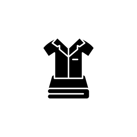 Clothes black icon concept. Clothes flat  vector symbol, sign, illustration.のイラスト素材