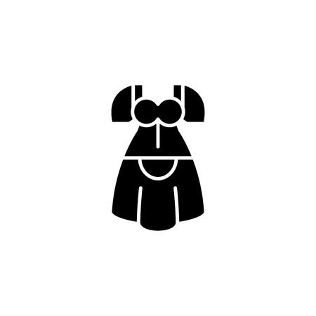 German dress black icon concept. German dress flat  vector symbol, sign, illustration.のイラスト素材