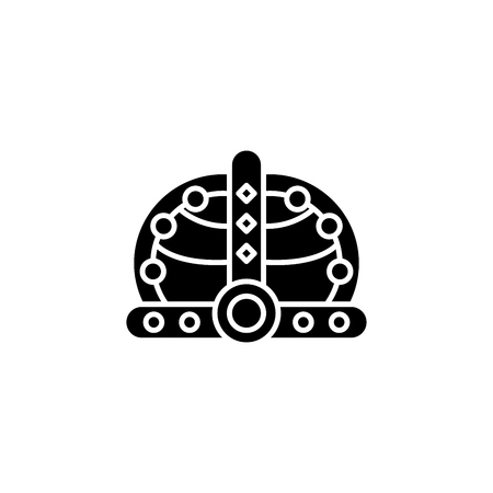 Imperator crown black icon concept. Imperator crown flat  vector symbol, sign, illustration.のイラスト素材