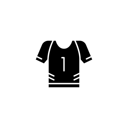 Jersey black icon concept. Jersey flat  vector symbol, sign, illustration.のイラスト素材