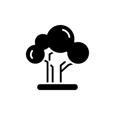 Nuclear technologies black icon concept. Nuclear technologies flat  vector symbol, sign, illustration.のイラスト素材
