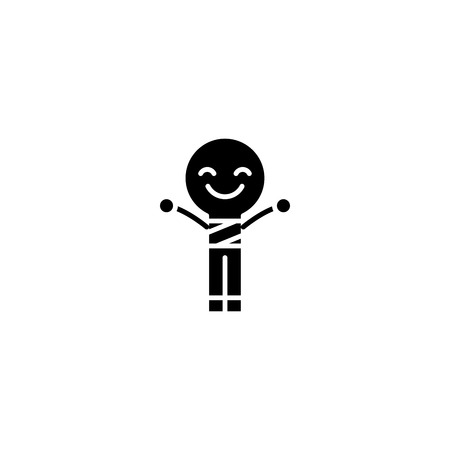 Nice idea black icon concept. Nice idea flat  vector symbol, sign, illustration.のイラスト素材