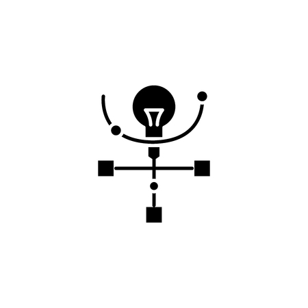 Project structure black icon concept. Project structure flat  vector symbol, sign, illustration.のイラスト素材