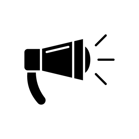 Promotional activity black icon concept. Promotional activity flat  vector symbol, sign, illustration.のイラスト素材
