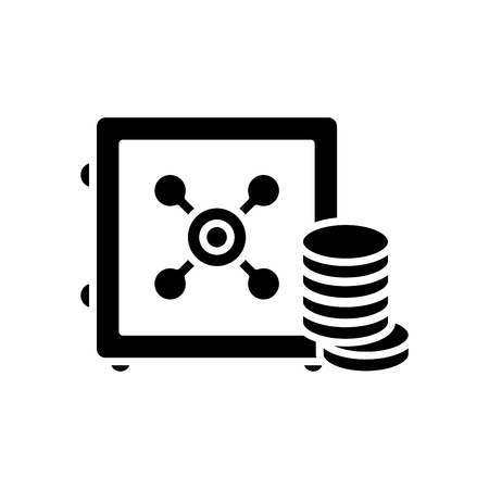 Reserve fund black icon concept. Reserve fund flat  vector symbol, sign, illustration.のイラスト素材