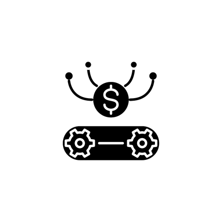 Sales promotion black icon concept. Sales promotion flat  vector symbol, sign, illustration.のイラスト素材