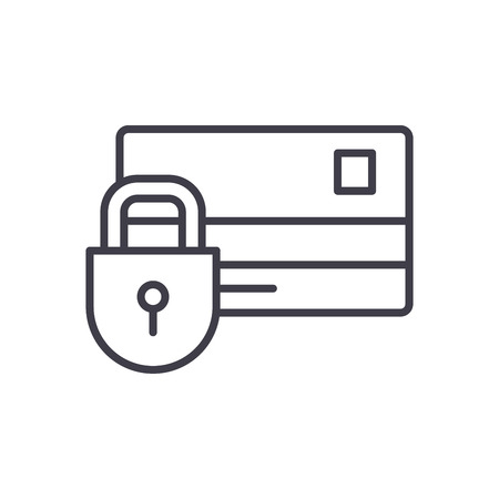 Account blocking black icon concept. Account blocking flat  vector symbol, sign, illustration.のイラスト素材