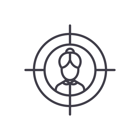 Potential client black icon concept. Potential client flat  vector symbol, sign, illustration.のイラスト素材