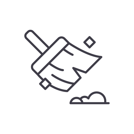 Maintaining cleanliness black icon concept. Maintaining cleanliness flat  vector symbol, sign, illustration.のイラスト素材