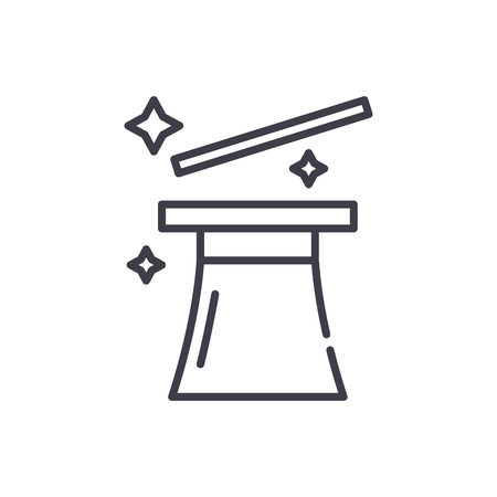 Showing tricks black icon concept. Showing tricks flat  vector symbol, sign, illustration.のイラスト素材