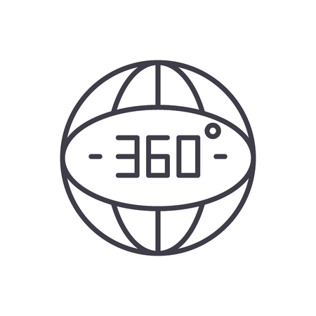 Worldwide service black icon concept. Worldwide service flat  vector symbol, sign, illustration.のイラスト素材