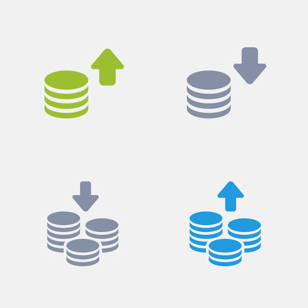Coin Stacks, part of Granite Iconsのイラスト素材
