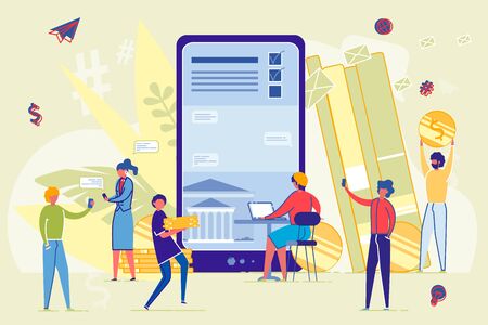 Learning Online and Getting Profit from Education.のイラスト素材