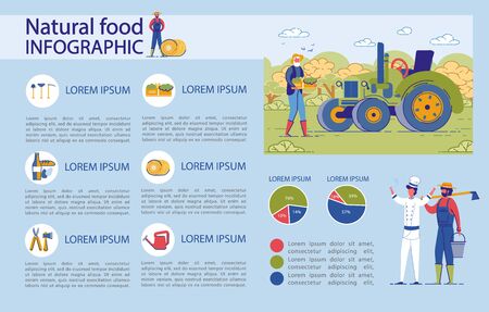 Infographic Elements Set for Natural Organic Food.のイラスト素材