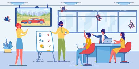 Leading Presentation about Eco Friendly Vehicle.のイラスト素材