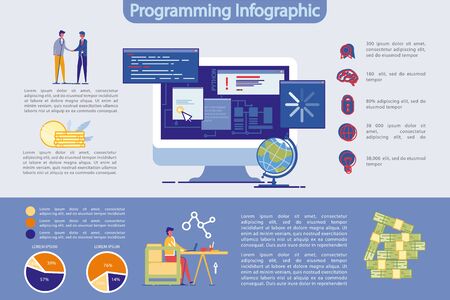 Programming and High Technology Infographic Set.のイラスト素材