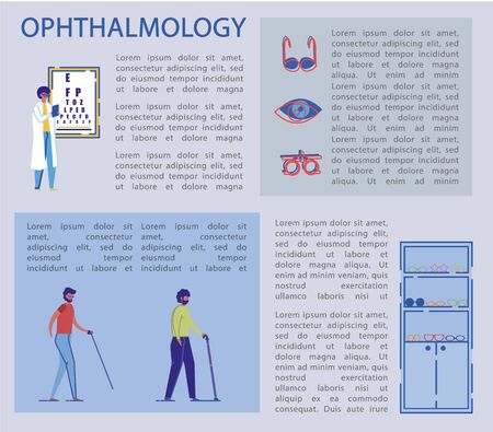 Eye Health Article, Ophthalmology, Vector Banner.のイラスト素材
